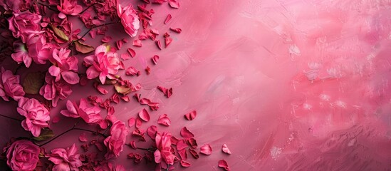 Leinwandbilder - Textured pink fuchsia backdrop with copy space image
