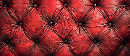 Aufkleber - Vintage red leather texture background with copy space image