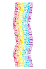 Sticker - Glittery rainbow design element transparent png