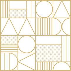 Sticker - Art deco pattern png transparent background in gold