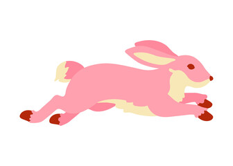 Poster - Jumping rabbit png sticker, animal illustration, transparent background