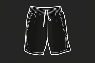 Wall Mural - A pair of black and white shorts with no context