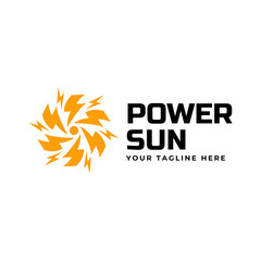 Wall Mural - Solar Energy logo designs vector, Sun power logo