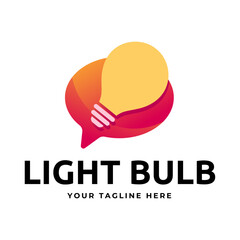 Poster - Light bulb logo design vector.