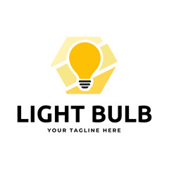 Poster - Light bulb logo design vector.