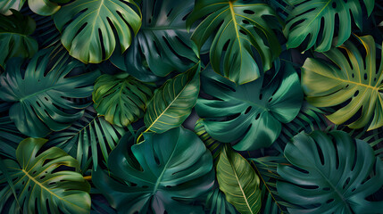 Wall Mural - Tropical Leaves Background