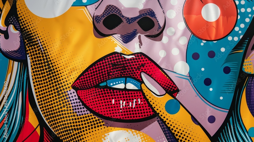 Pop Art Comic Book Style Expression Masks in Bold Primary Colors. Stock ...