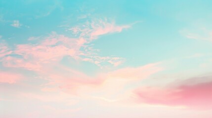 Fototapete - A soft pastel gradient transitioning from pink to blue.