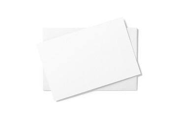 paper envelope mockup with paper sheet isolated on a transparent background, png. high resolution.