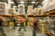 © Ольга Лукьяненко - Blurred image of warehouse employees in action
