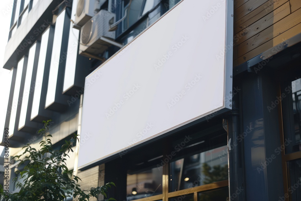 Building exterior signboard banner for product placement, Acrylic ...