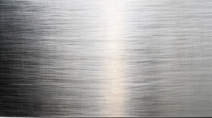 Wall Mural - close-up of smooth, brushed metal texture with fine horizontal lines creating a sleek and modern bac
