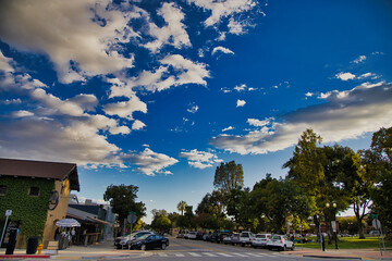 Wall Mural - Visiting downtown Paso Robles, California, on a summer day.