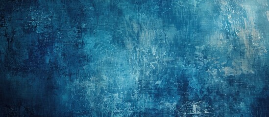 Leinwandbilder - Grunge background with a blue canvas texture ideal for showcasing copy space image