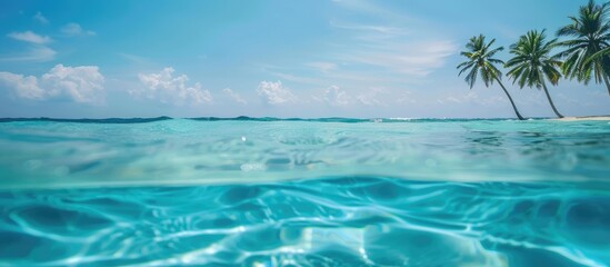 Poster - Background of a tropical sea with room for a copy space image