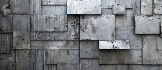 Fototapete - Background featuring abstract industrial elements like metal and cement with space for adding images. copy space available