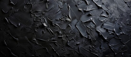 Poster - Abstract black wall texture with a dark edge perfect as a copy space image