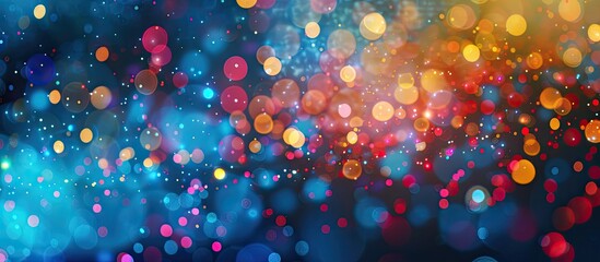 Aufkleber - Abstract New Year fireworks blur with copy space image for holiday background