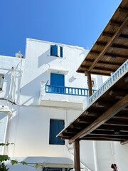 Greece blue building in Mykonos