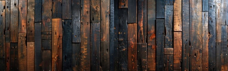 Wall Mural - Striking Texture of Black Wooden Board Wall Background