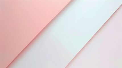 Wall Mural - Pink, White, and Light Pink Paper Background Diagonal Layout