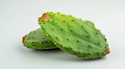 Nopal fruit on white background