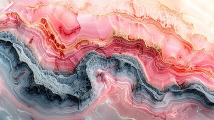 Wall Mural - Seamless Pink and Silver Marble Texture