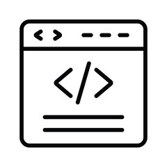 Wall Mural - an icon of web coding in modern style, easy to use icon