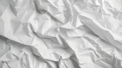 Wall Mural - Texture or background of crumpled white paper