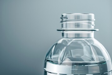 Poster - A close-up shot of a bottle of water with cap on and label visible