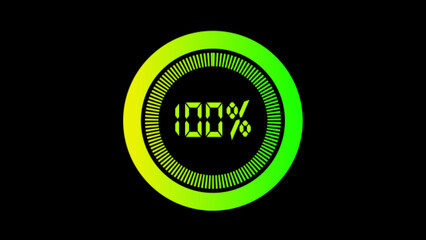 Round circular progress loading bar background. circle percentage diagrams 100%. loading scales and percentage indicators.