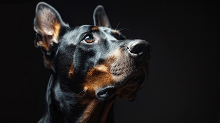 Wall Mural - Doberman Portrait in Low Light