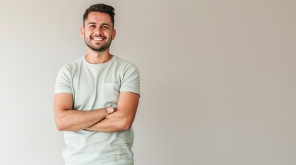 Wall Mural - The man in a t-shirt