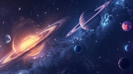 Wall Mural - Galaxy or universe illustration
