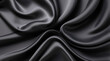© Al Amin - Black silk background with dark luxurious fabric draped texture folds in waves of flowing soft pattern, abstract satin or velvet cloth in luxury material design. ai