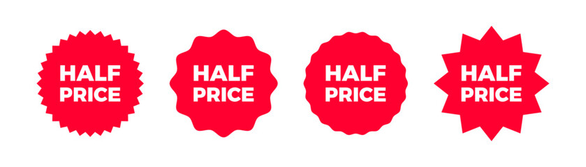 Wall Mural - Half price sale red stamp set