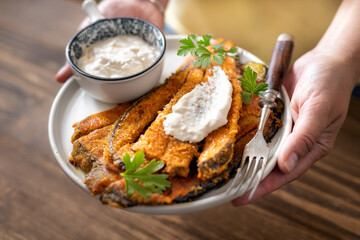 Poster - Crispy Eggplant Fries with Dipping Sauce