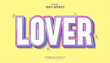 © OreNyee - decorative editable cute lover text effect vector design