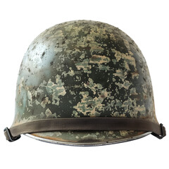 Retro military helmet isolated on transparent or white background