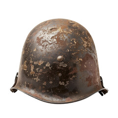 Retro military helmet isolated on transparent or white background