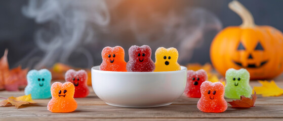 Wall Mural - Spooky Gummy Bears Halloween Treat