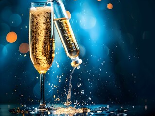 Sparkling Champagne Flute Infused with Delight and Surprise