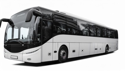 Wall Mural - Modern Luxury: White and Black Bus Design with Club Destination Theme