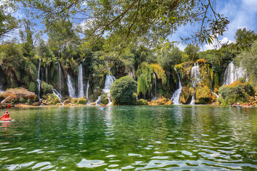 Kravice waterfalls in the National Park of Bosnia and Herzegovina.