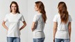 © leymart - Woman in White T-Shirt Mockup