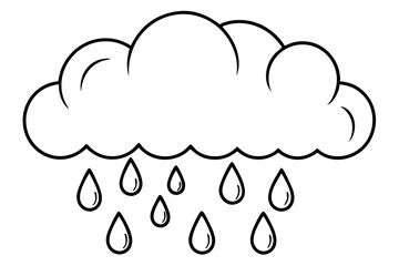 Wall Mural - weather and rain drop clip-art vector illustration 