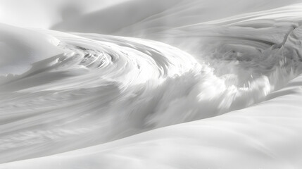 Wall Mural - A snowy mountain range with a white sky in the background