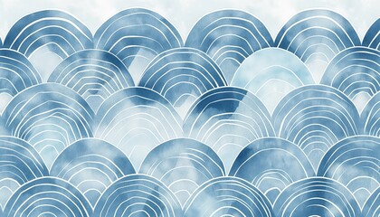 Blue pattern watercolor gradient background