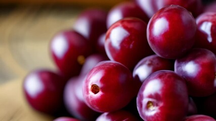 Poster -  Bountiful harvest of vibrant red cherries