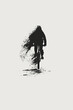 © MagnusCort - A black and white sketch of a person riding a bicycle